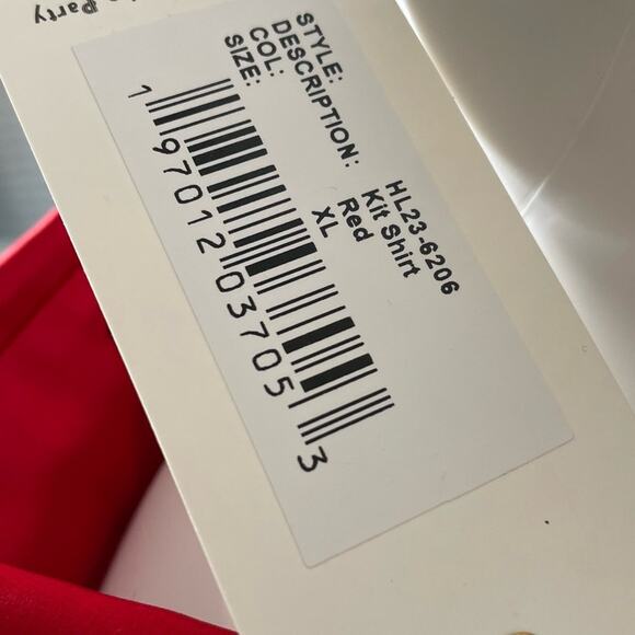 Retrofete Women’s Kit Shirt in Red Button Front Long Sleeve Sz XL - Picture 10 of 13